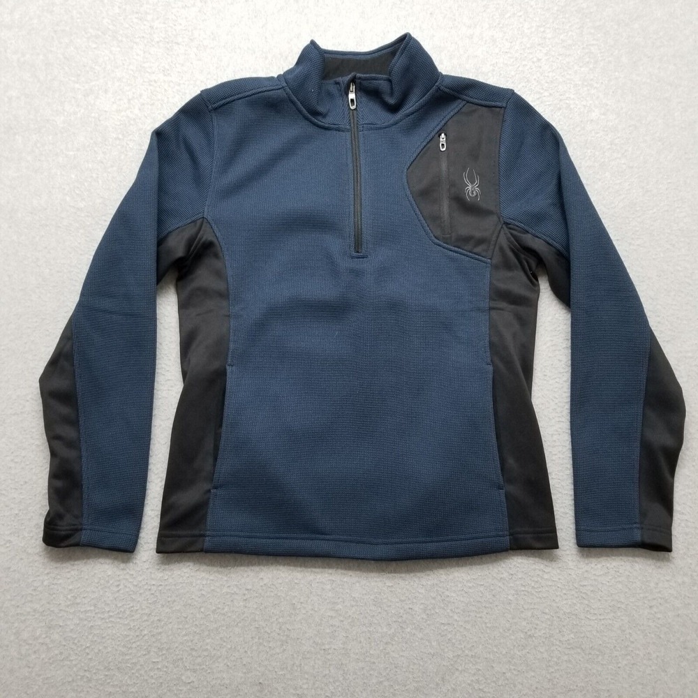 Spyder Jacket‎ Womens Small Blue Pockets Zip Logo Pullover